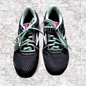 Brooks Women’s Adrenaline 21 Running Shoes Black/Green/Pink, Size 7